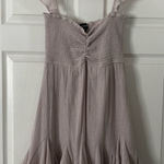 Aakaa  Tan Ruffle Mini Dress | Smocked Bodice‎ | Boho Cottagecore Style | Size M Photo 0