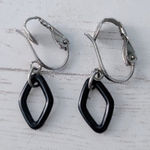 Vintage Clip On Earrings Diamond Shape Photo 0