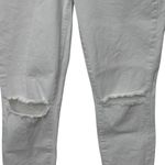 Paige Verdugo Ankle Stretch White Jeans Women's Size 30 Distressed Raw Hem Photo 3