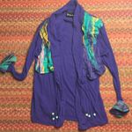 80s VINTAGE PURPLE FUNKY CARDIGAN Photo 0