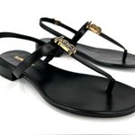 Burberry  Emily TB Logo Slingback Thong Monogram Leather Sandal EU 36 - US 6 Photo 13