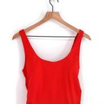 ANDIE The Ibiza One Piece Swimsuit Scoop Back Ruched in Cherry Red Women's S Photo 2