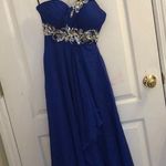 Alyce Paris COPY - Alyce Royal Blue Beaded One-Shoulder Gown Photo 0