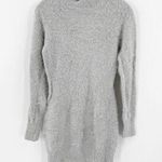 Missguided  Gray Mock Neck Long Sleeve Mini Knit Sweater Dress Women's Size 2 Photo 0