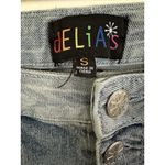 Delia’s By Dolls Kill Wild Canyon Wide Leg Jeans Daisy Foral Size Small Blue Photo 9