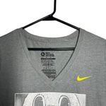 Nike Women's Gray V-Neck T-Shirt "The Duck" Graphic Print Slim Fit XL Photo 1
