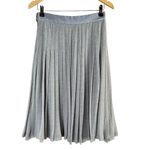 Club Monaco  Silk Pleated Polka Dot Midi Skirt in‎ Gray and White, Size 2 Photo 6