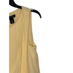 White House | Black Market WHBM Women's Top Tank Lined Tiered Tunic Asymmetrical Sleeveless Yellow Small Photo 2