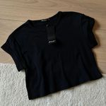 Nasty Gal Plain Black Basic T-shirt Photo 0