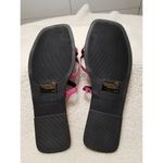 14th & Union  Caite HotPink/Black Snake Print Strappy Slide Flip Flop Sandal 8M Photo 4