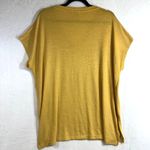 Orvis  XL Top Yellow Mustard V-Neck Stretch Soft Basic Shirt Tunic Dolman Sleeve‎ Photo 3
