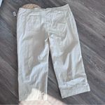 Old Navy NWT‎  high waisted wide leg chino pants cropped in cream Photo 9