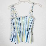 Wild Fable  White & Blue Striped Smocked Bust Spaghetti Strap Tank Top Size XS Photo 1