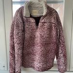 Altar'd State Pink Sherpa Pullover Half Zip Photo 0