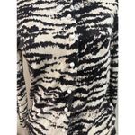 Talbots Zebra Print Cotton Blend 3/4 Sleeve Cardigan Size Small Photo 4