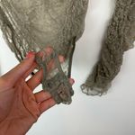 ZARA NWT  Lace Sheer Bodysuit Sz Small Olive Green Photo 6