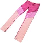 Outdoor Voices Women's 7/8 Colorblock Leggings Tri Tone Flamingo Rose Clay Small Photo 2