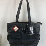 100% Leather Black Shoulder Handbag NEW by Great American Leatherworks Photo 0