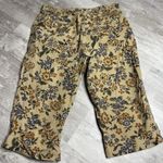 Ralph Lauren Vintage Lauren Ralph Cropped Pants Womens Size 16 Brown‎ Floral Z-316 Photo 4