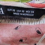 ZARA   Fruit Vegguie Grafic Art Tropical Button Dawn Crop Top Blouse Size XS Photo 6