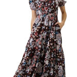 Sugar Lips Journee Floral Morty Puff Sleeve Maxi Dress Photo 0