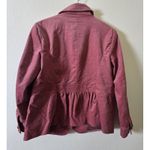 Talbots  Womens‎ Single Breasted Velvet Blazer Size 12W Red Retro Career Office Photo 2