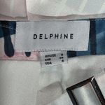 Delphine Size 4 Abstract Watercolor Print Pleated Satin Shorts w/ Pockets Photo 5