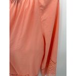 AGB Pink Peach Long Sleeve Built In Bra Top Women's Size X Photo 2