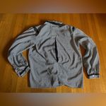 Vintage Jordan Blouse in Black White Houndstooth with Flowy Back Pleat, Size 5/6 Photo 5