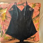 Victoria's Secret victoria’s secret vintage y2k 2000s silk bodysuit lace trim sequin beaded embellished mesh grey / black lingerie Photo 2
