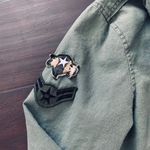 Aeropostale Bethany Mota by Cute Green Army Military Bomber Jacket | Size: M Photo 3