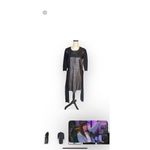 Susana Monaco Women's Black Leather and Wool Knee Length Dress Size 8 Bikercore Photo 1