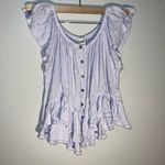 We The Free  ruffle flutter top light blue XS‎ Photo 1