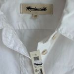 Madewell Denim Button-Up Shirt: Garment-Dyed Edition in Eyelet White, Size XS Photo 4