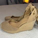 ZARA ✨ Woven Lace-Up Espadrille Wedges Size 41 (10.5-11) Photo 7