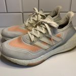 Adidas Ultraboost 21 Gray Peach White Running Shoes (FY0396) Women’s Size 7.5 US Photo 0