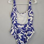 Madewell  Secondwave Square Neck Tank One-Piece Swimsuit in Tropical Floral Photo 4