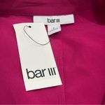 Bar III NEW  Pink and Black Long Sleeve Collared Bodysuit Party Career Chic S Photo 5