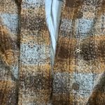 Rachel Zoe Los Angeles New York Women’s Medium Brown/Blue Plaid Wool Trench Coat Photo 6