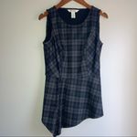 White House | Black Market WHBM Sleeveless Asymmetrical Stretch Plaid Peplum Top XXS Photo 1