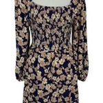 Sanctuary Smocked Floral Long Sleeve Mini Dress Boho Cottagecore Aesthetic 8 Photo 0