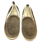 L.L. Bean Mountain Moccasin Slippers Dark Cement Women's Size 8 GUC Brown Photo 1