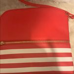 Striped Red and White Crossbody Bag Photo 3