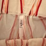 Jupee NWOT Red, White and Coral Striped High Rise Wide Leg Pants with Pockets Red Size M Photo 4