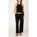Nia Black Side Tie Bow Alejo Straight Leg Pant Size M NEW Size M Photo 3