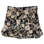 Sézane Carolina Mini Skirt, Black/Floral Print, FR46/US14 Photo 4