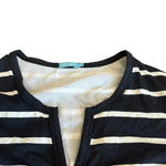 J. McLaughlin Back White Stripe Dress Shift 3/4 Sleeves Stretch Size Small Women Photo 1