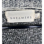 Dreamers Grey And Black Fair Isle Aztec Open Knit Cardigan Sweater Photo 1