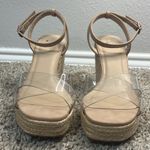 Pink Lily Raffia nude beige espadrilles wedges NEW IN BOX Photo 5