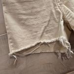 ZARA {2} Cream Tan Frayed Distressed Denim Shorts Photo 2